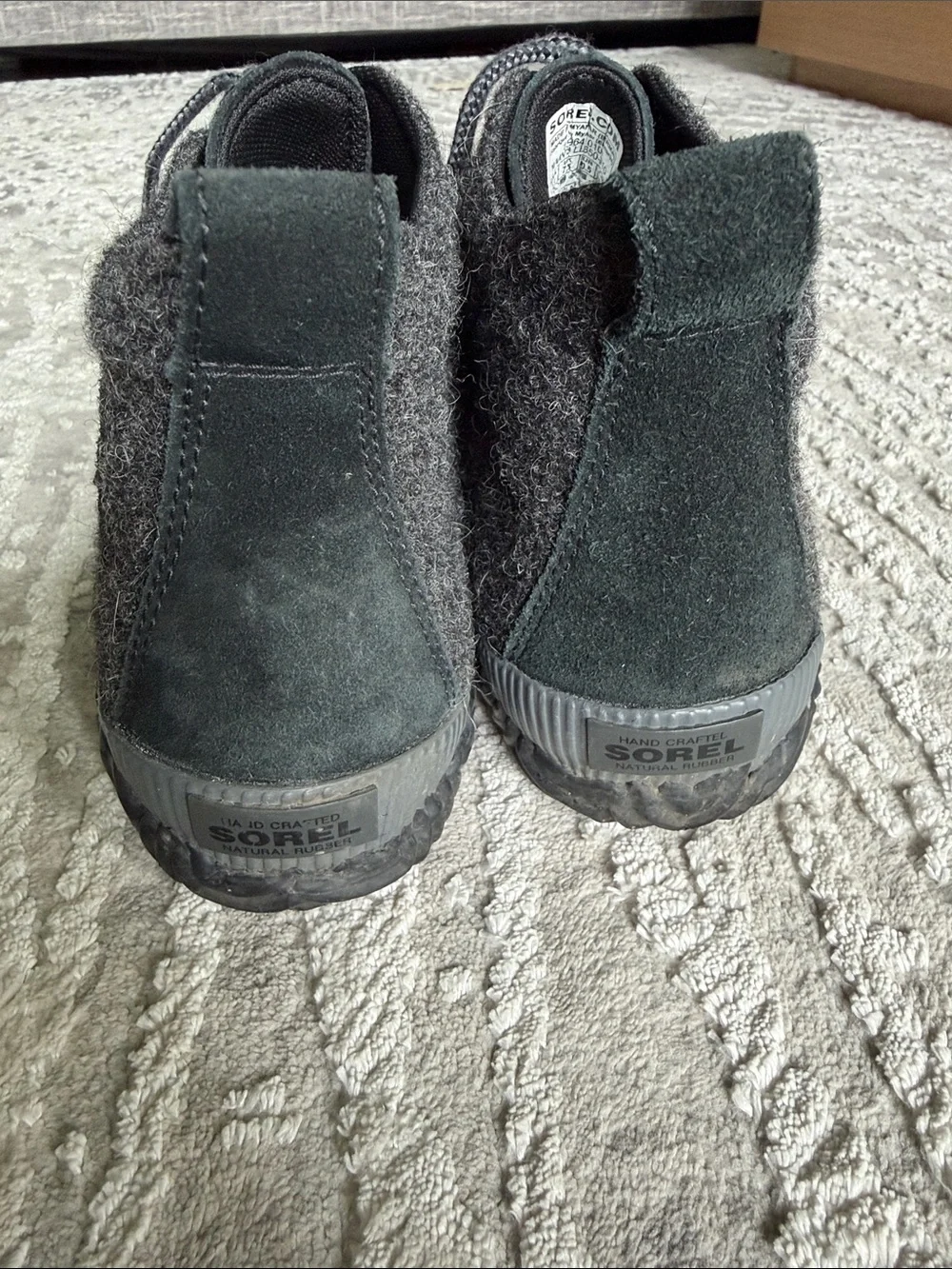 Sorel Black Gray Waterproof Lace-Up Ankle Booties